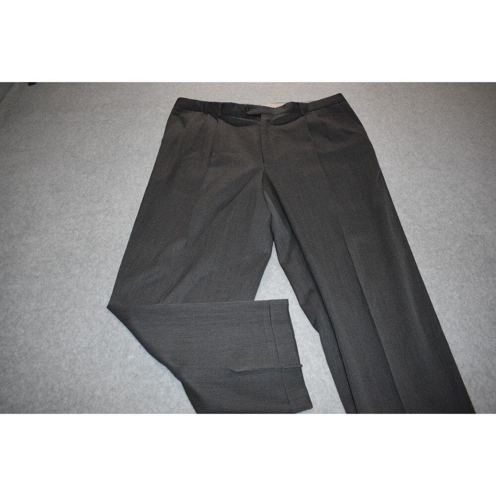 Monsieur by Givenchy Wool Dress Pants‎ Mens Size 42 x 31 Pleated Gray Made USA